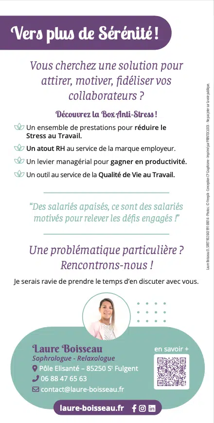 Relaxation entreprise Box anti stress Gestion stress chef d'entreprise