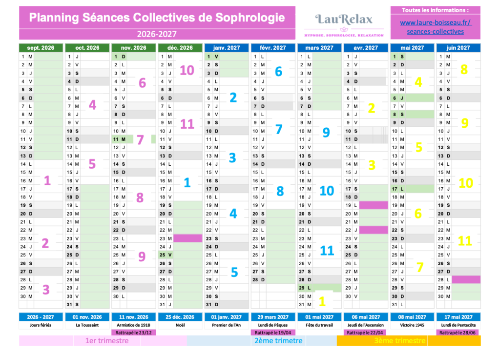 Planning Cours de Sophrologie 2026_2027